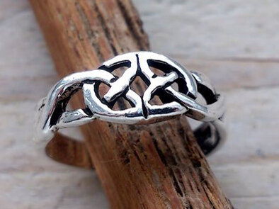 teenring zilver knoop