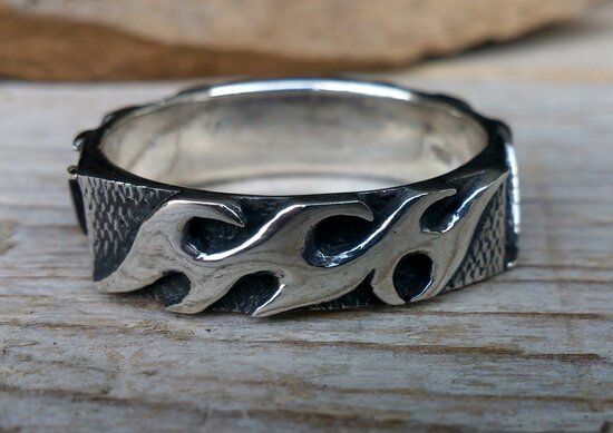 zilveren tribal ring