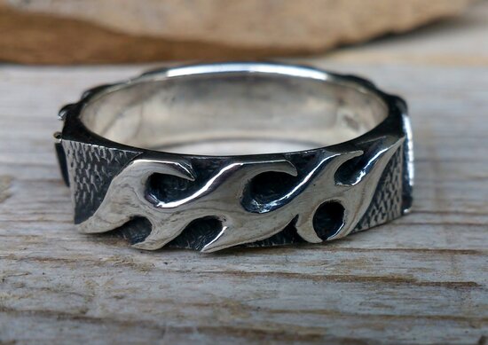 zilveren tribal ring