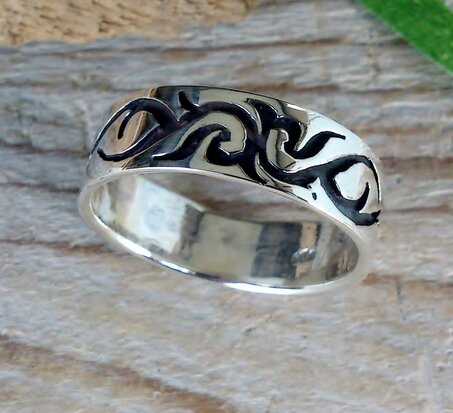 zilveren tribal ring