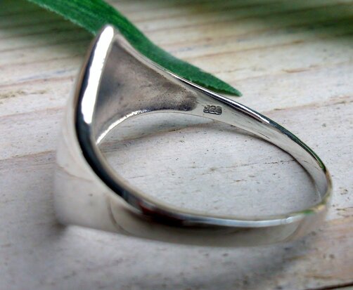 asymmetrische zilveren ring