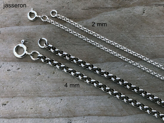 zilveren jasseron ketting