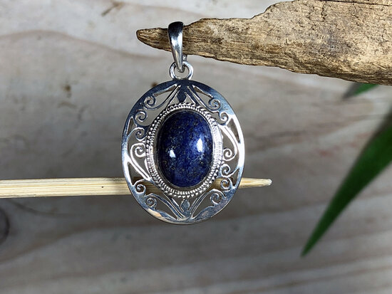 hanger zilver lapis lazuli
