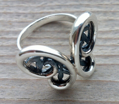 zilveren vlinder ring