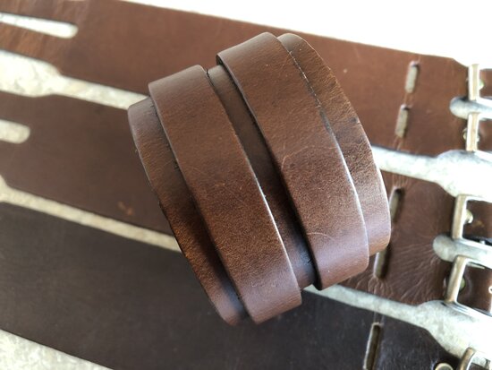 brede leren armband