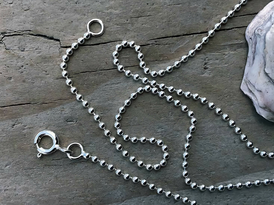 zilveren ketting balletjes
