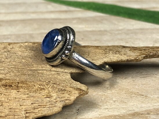 pinkring labradoriet zilver (maat 16)