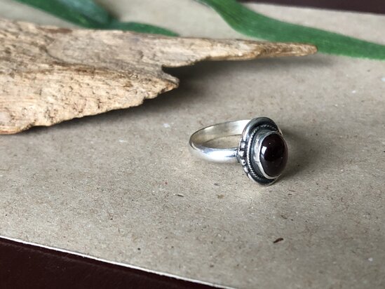 kleine mat ring zilver