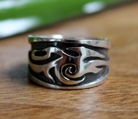 stoere ring met tribal