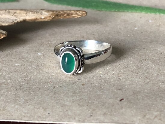 ring 925 sterling zilver steentje