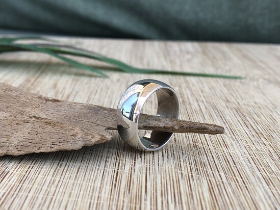 gladde zilveren ring