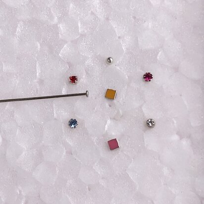 neuspiercing knopje zilver