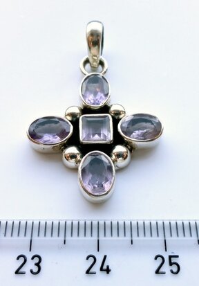 paarse zilveren sieraden