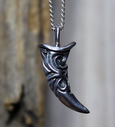zilveren tand hanger