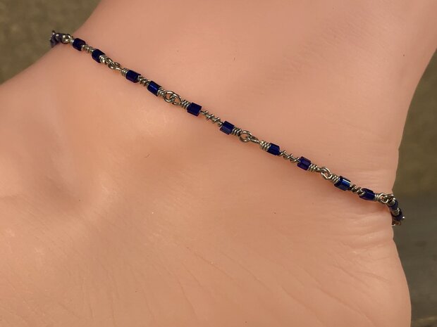 enkelketting blauw