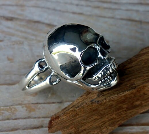 zilveren skull ring