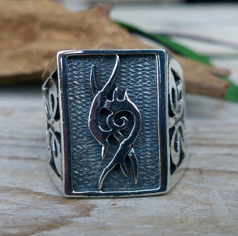 zilveren tribal ring