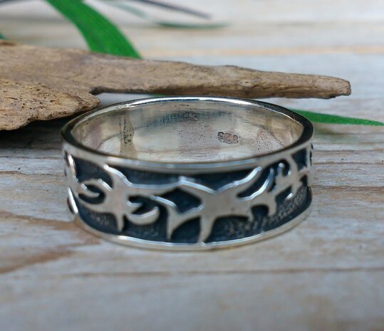 zilveren tribal ring