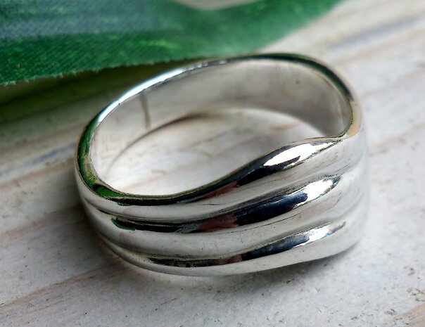 ring zilver strak design