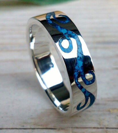 blauwe ring