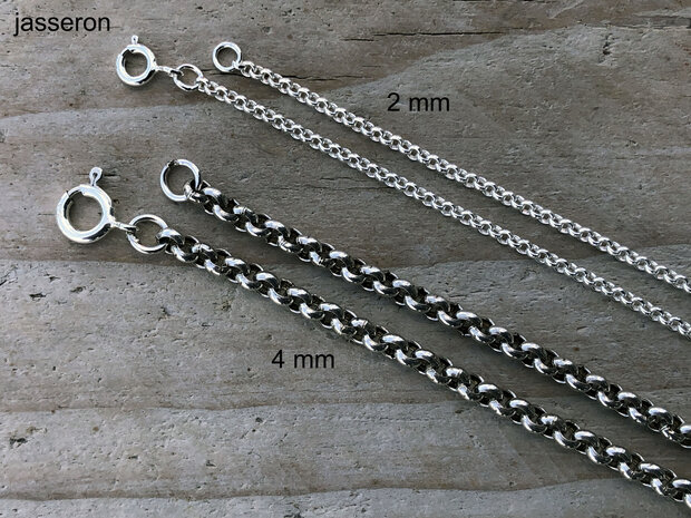 zilveren jasseron ketting