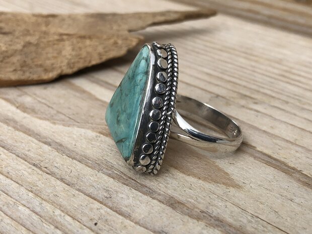 ring turquoise maat 19 