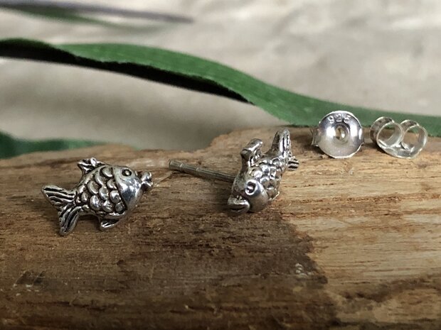 vis oorstekers zilver