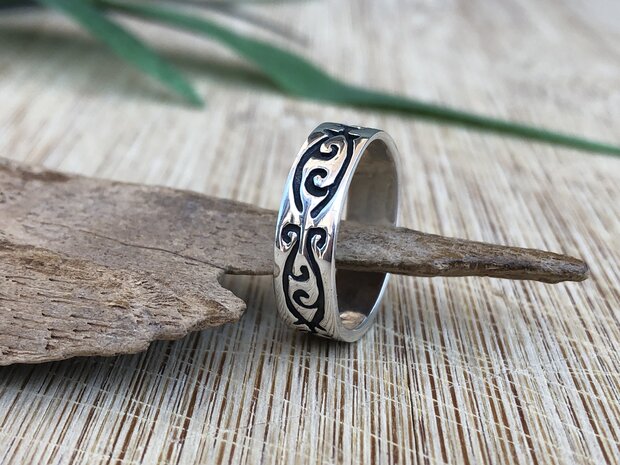 zilveren bandring