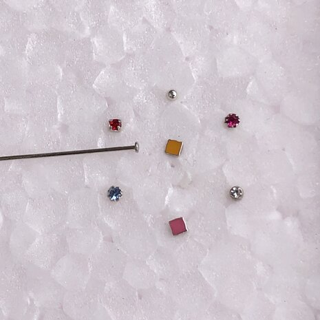 neuspiercing knopje zilver