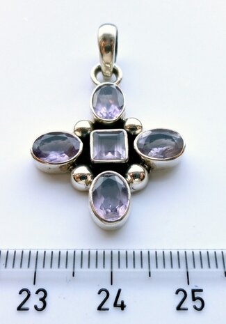 paarse zilveren sieraden