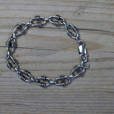 schakelarmband zilver