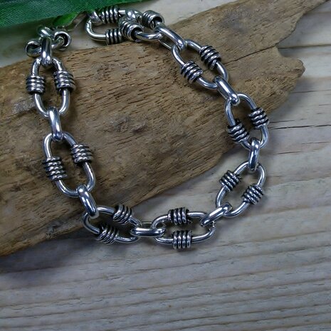 stoere armband zilver