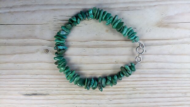 turquoise steentjes armband