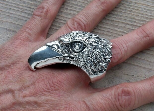zilveren ring adelaar