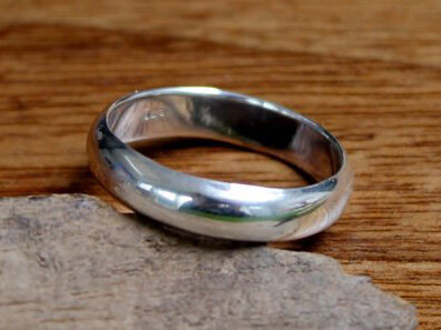 ring bol 5 mm zilver (maat 22½)