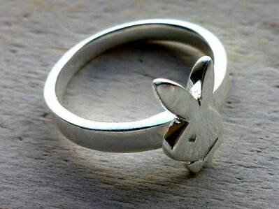 ring 'bunny' zilver (maat 17)