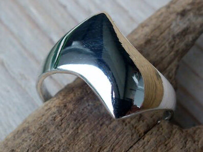 ring strak design zilver (maat 16¾ - 17 - 17¼ - 18 - 18¼)