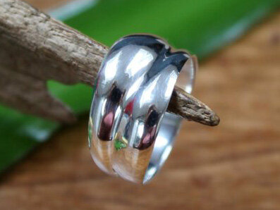 ring strak design zilver (maat 18½)