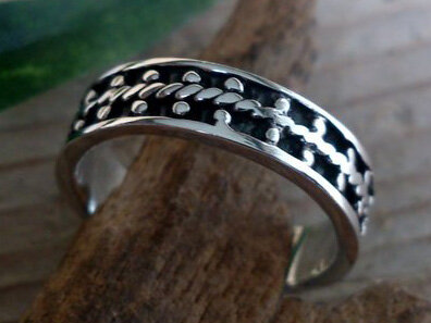 ring fantasie zilver (maat 17)