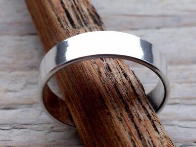 teenring zilver glad 4mm (maat 14,5mm)