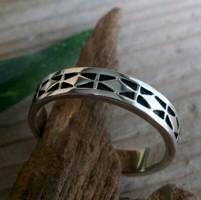 ring fantasie zilver (maat 17 )