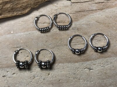 oorringetjes zilver Ø 10 mm (2 modellen)