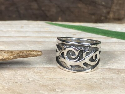 ring tribal zilver (maat 16)