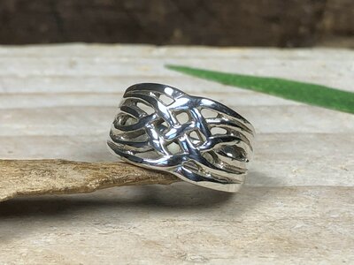 zilveren ring vlecht (maat 16½)