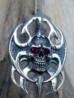 hanger skull zilver