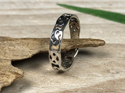 pinkring zilver (maat 16)