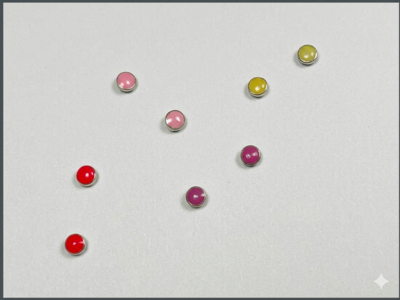 oorknopjes rond zilver Ø 2,5mm kies uit 3 kleuren