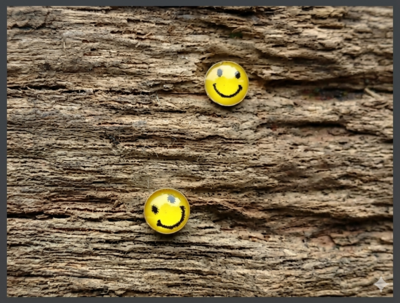 oorknopjes smiley xs zilver Ø 3mm