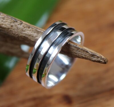 ring strak design zilver (maat 17½)