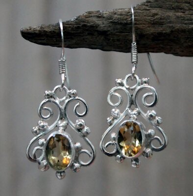 oorbellen geel zilver